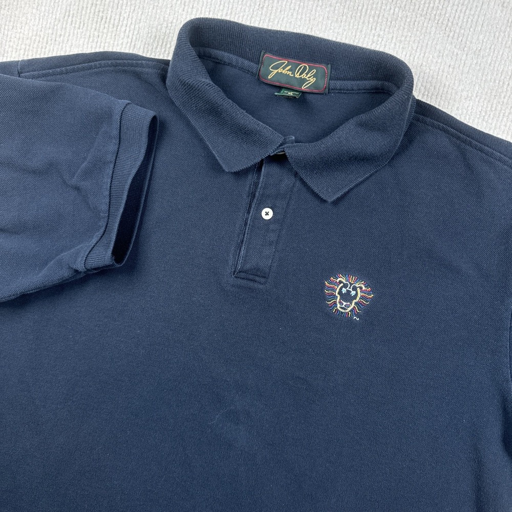John Daly Signature/Logo Golf Polo Shirt XL Black Golf